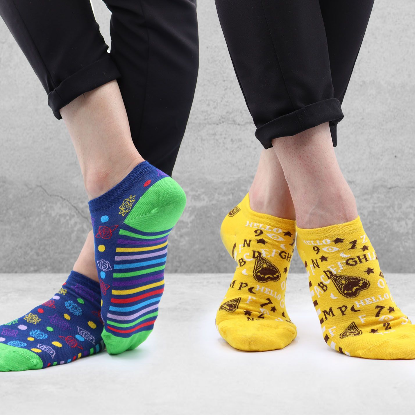 Chaussettes Basses en Bambou Hop Hare – Motifs Ésotériques