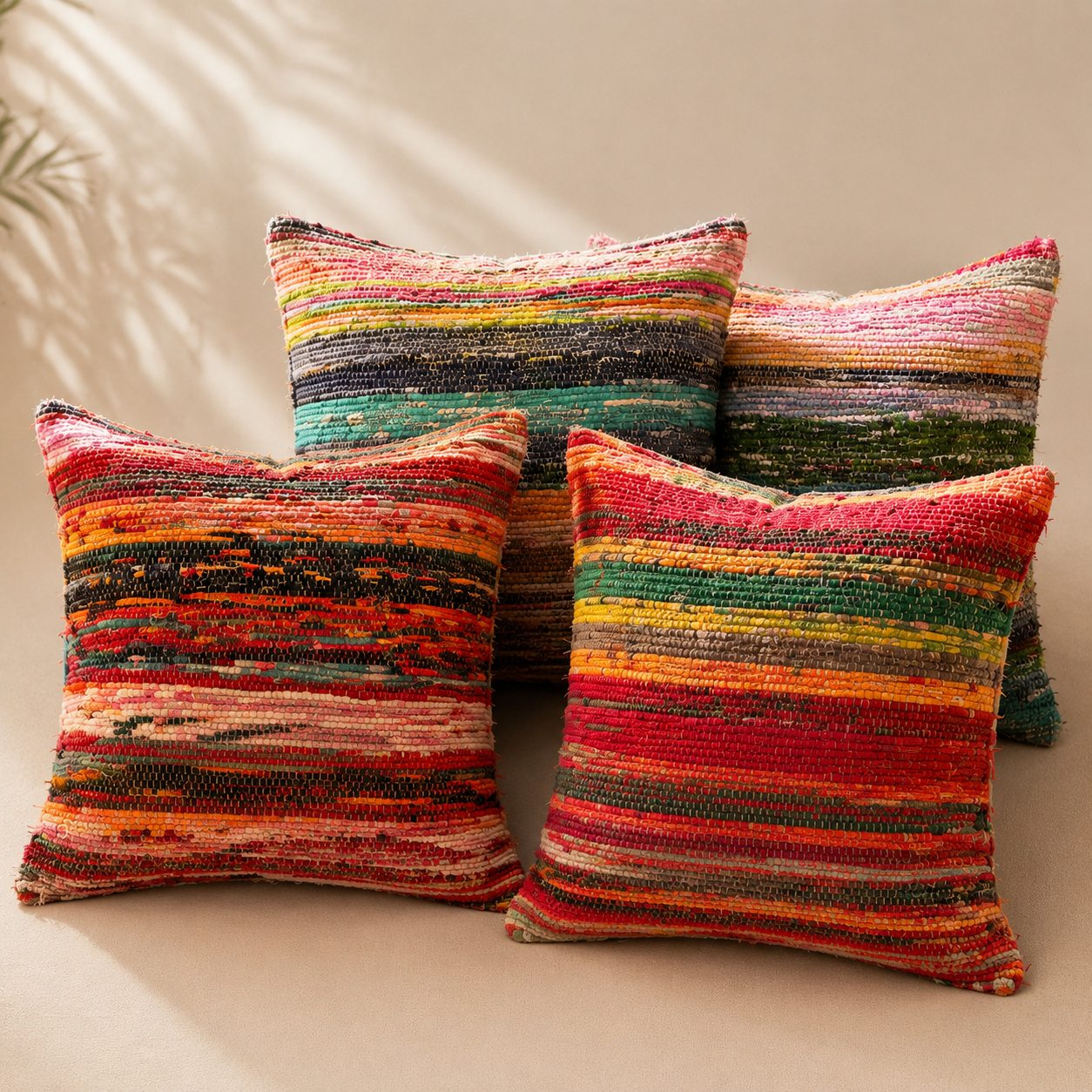 Housses de Coussin en Tissus Recyclés