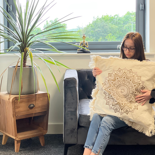 Housse de Coussin au Design Mandala