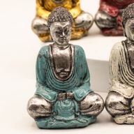 Mini Bouddha argenté (couleurs variées)