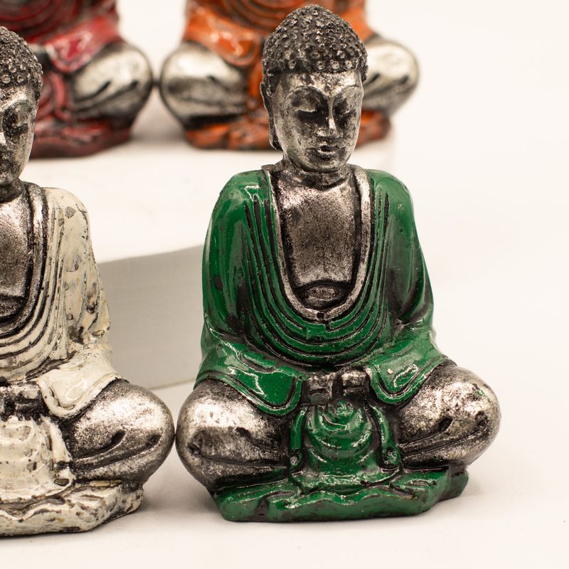 Mini Bouddha argenté (couleurs variées)