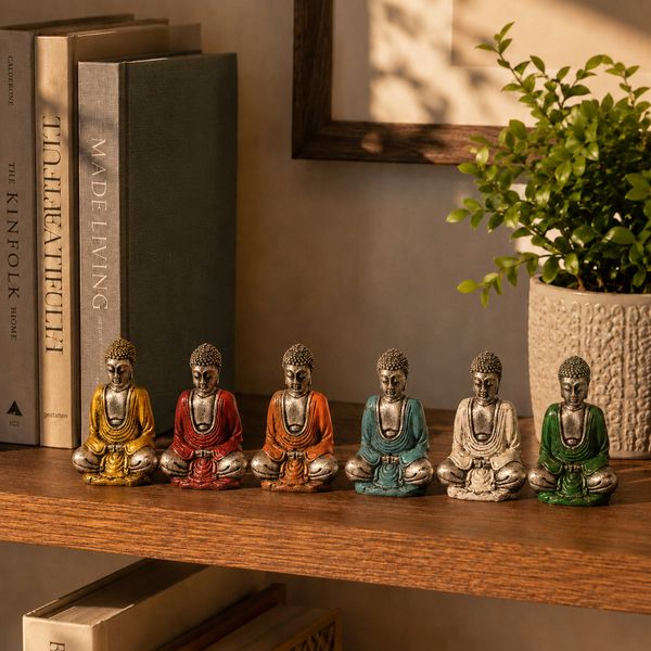 Mini Boudha Argenté (Assortis)
