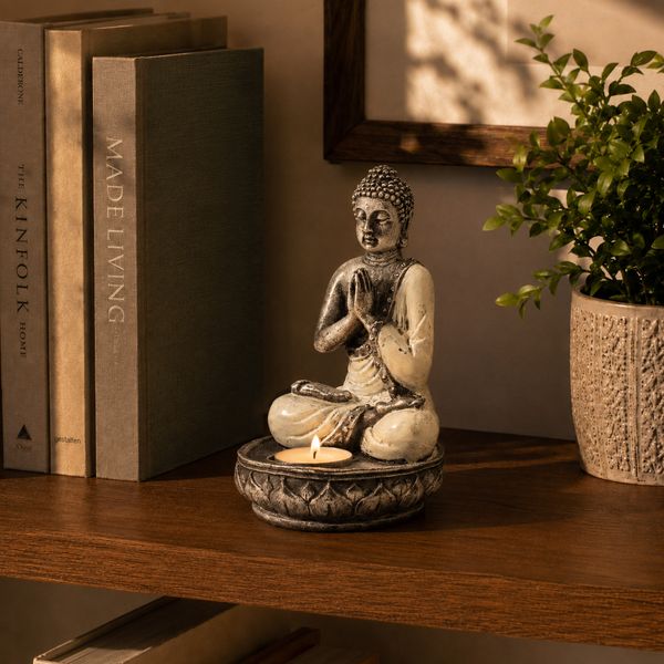 Bougeoir Boudha - Blanc Medium