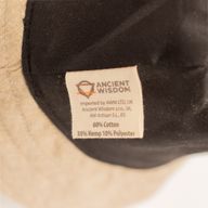 Chapeau boho de festival patché en chanvre et coton - naturel