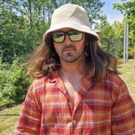 Chapeau boho de festival patché en chanvre et coton - naturel