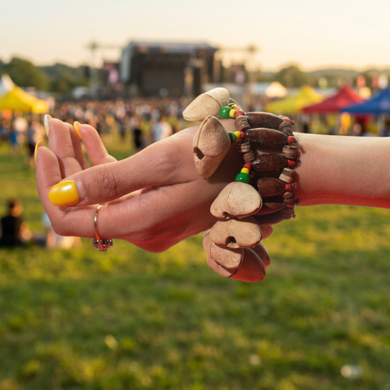 Kenari Shell Hand Shaker - Bracelet à grelots (15 pièces)