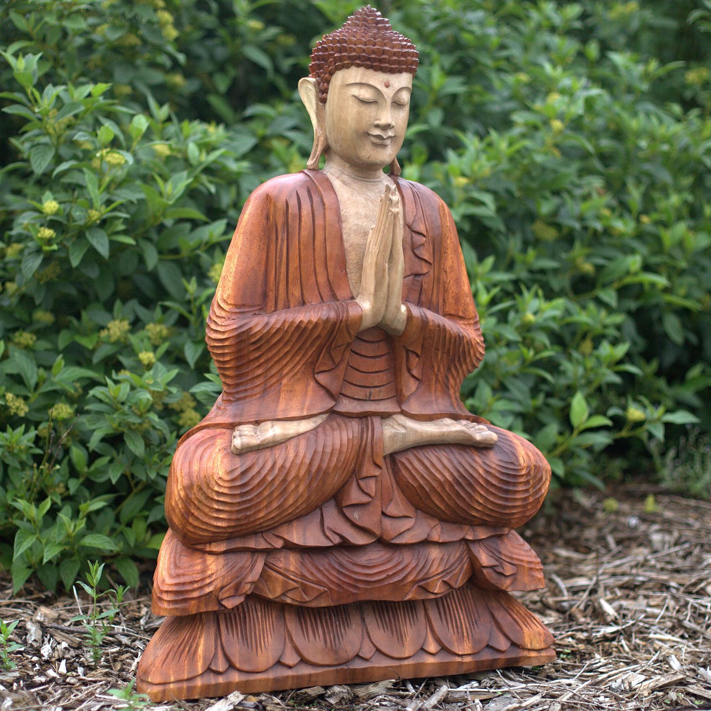 Statues de Bouddha Sculptées à la Main en Bois de Suar – Bali