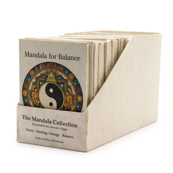 Med Tibet Cahiers mandala mixtes - (12x8 cm) - 40 pages (6x2 designs assortis) - En vitrine