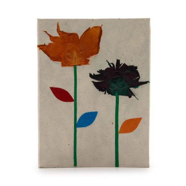 Cahier Lokta moyen (15x12 cm) - 45 pages - Design floral himalayen authentique