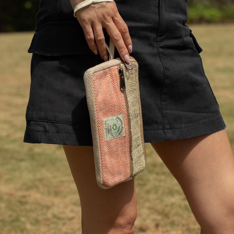 Pochette zippée en chanvre pour téléphone/Tobacoo/Anything (assortie)