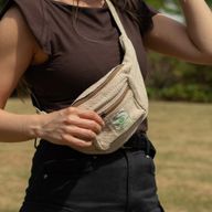 Sac banane en coton et chanvre - naturel