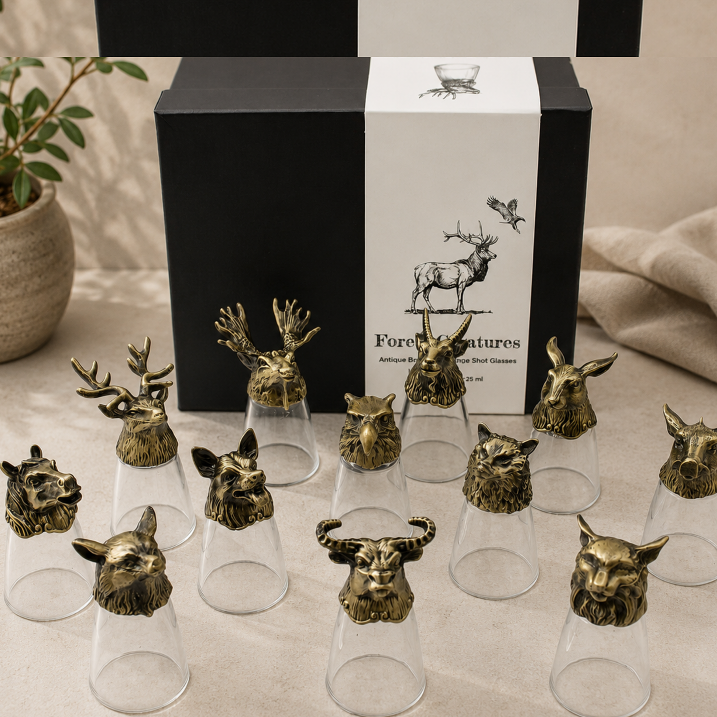 Verres à Shot Animaux et Créatures en Laiton