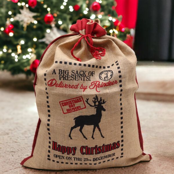 Sacs en jute Noël