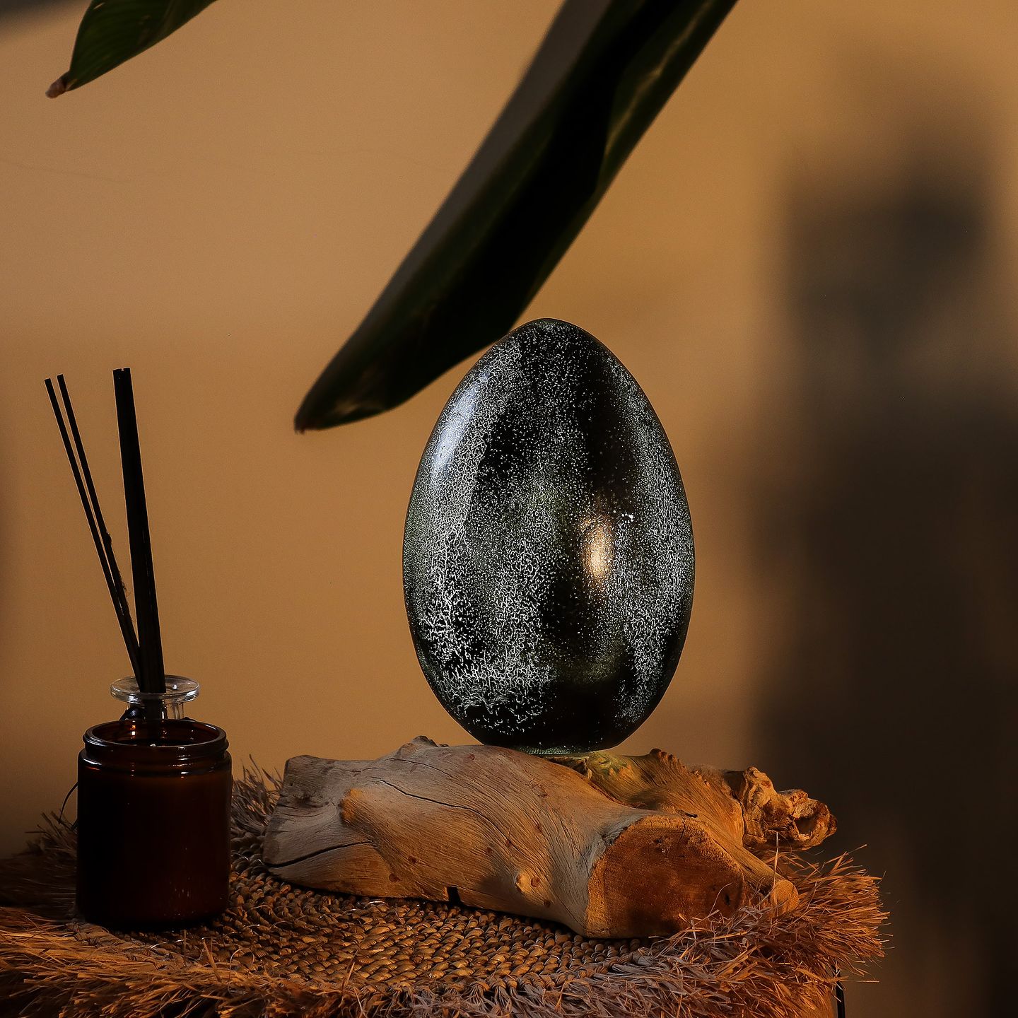 Lampe Artisanale Sur Racine de Bois