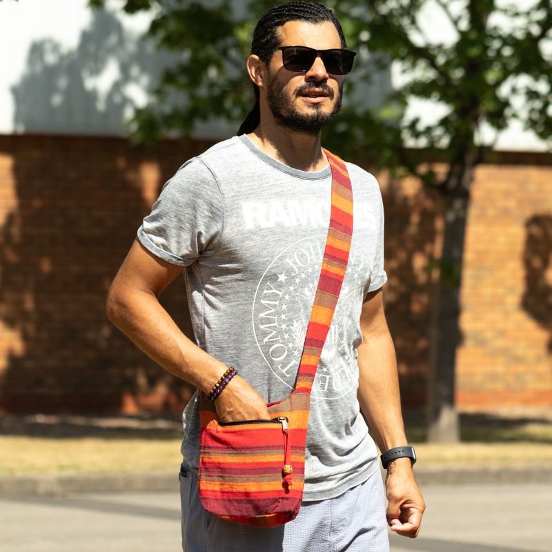 Sac à bandoulière Népal - Orange du lever du soleil