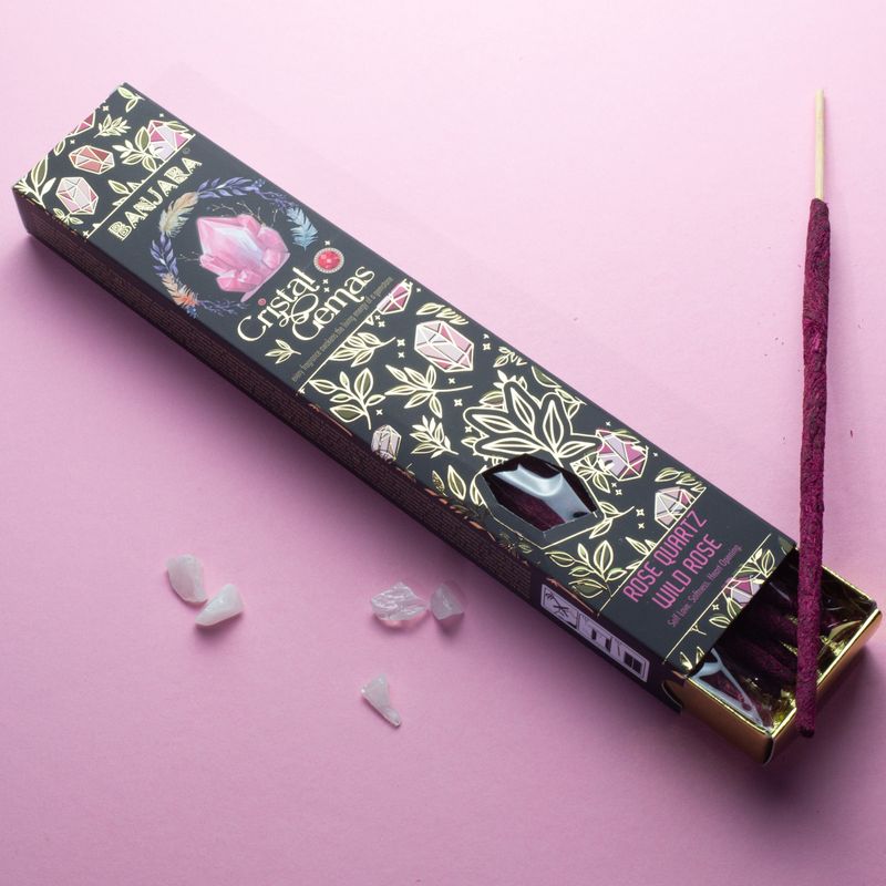 Banjara Cristal Gemmes - Quartz rose sauvage