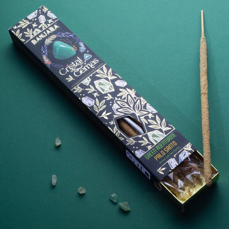 Banjara Cristal Gemmes - Aventurine verte Palo Santo