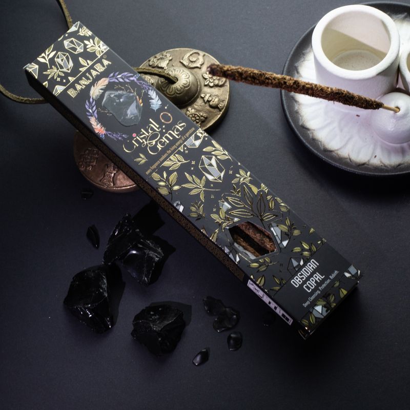 Banjara Cristaux Gemmes - Copal obsidien