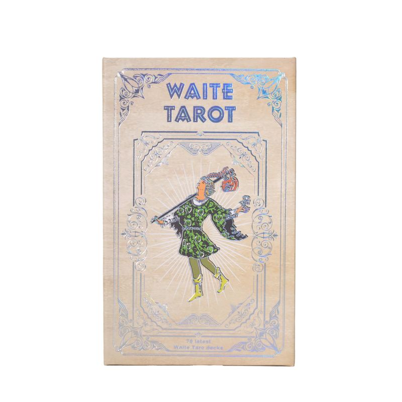 Ensemble de cartes de tarot Waite à finition argentée - avec livret