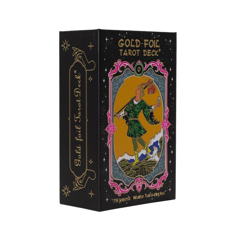 Jeu de cartes de Tarot à feuilles d'or - avec livret
