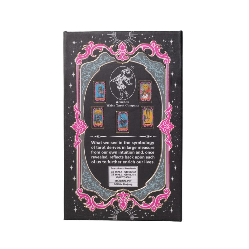 Jeu de cartes de Tarot à feuilles d'or - avec livret