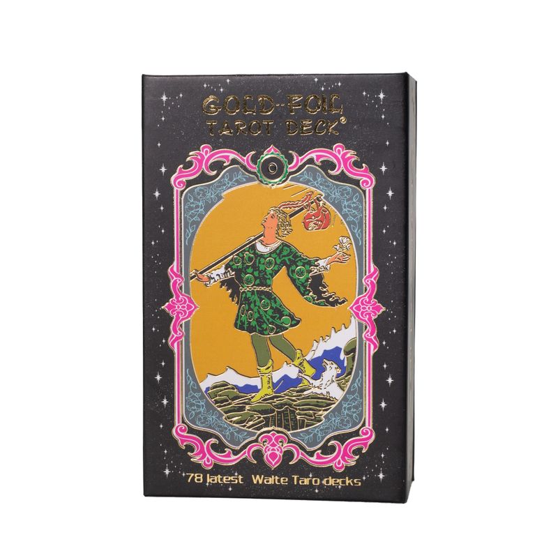 Jeu de cartes de Tarot à feuilles d'or - avec livret