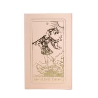 Coffret cadeau de cartes de tarot à feuilles rubis dans une boîte rose - avec livret
