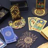 Jeu de cartes de Tarot à feuilles d'or - avec livret