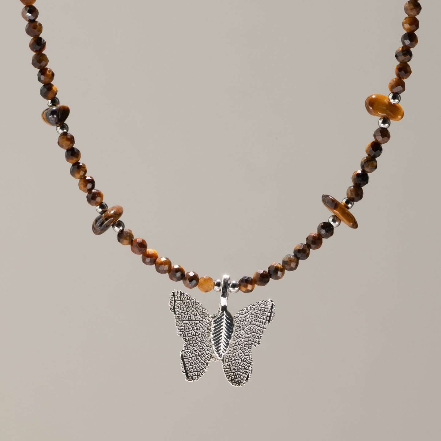 Colliers Nymph en Pierres Naturelles & Papillon Feuille - Esprit Nymphe