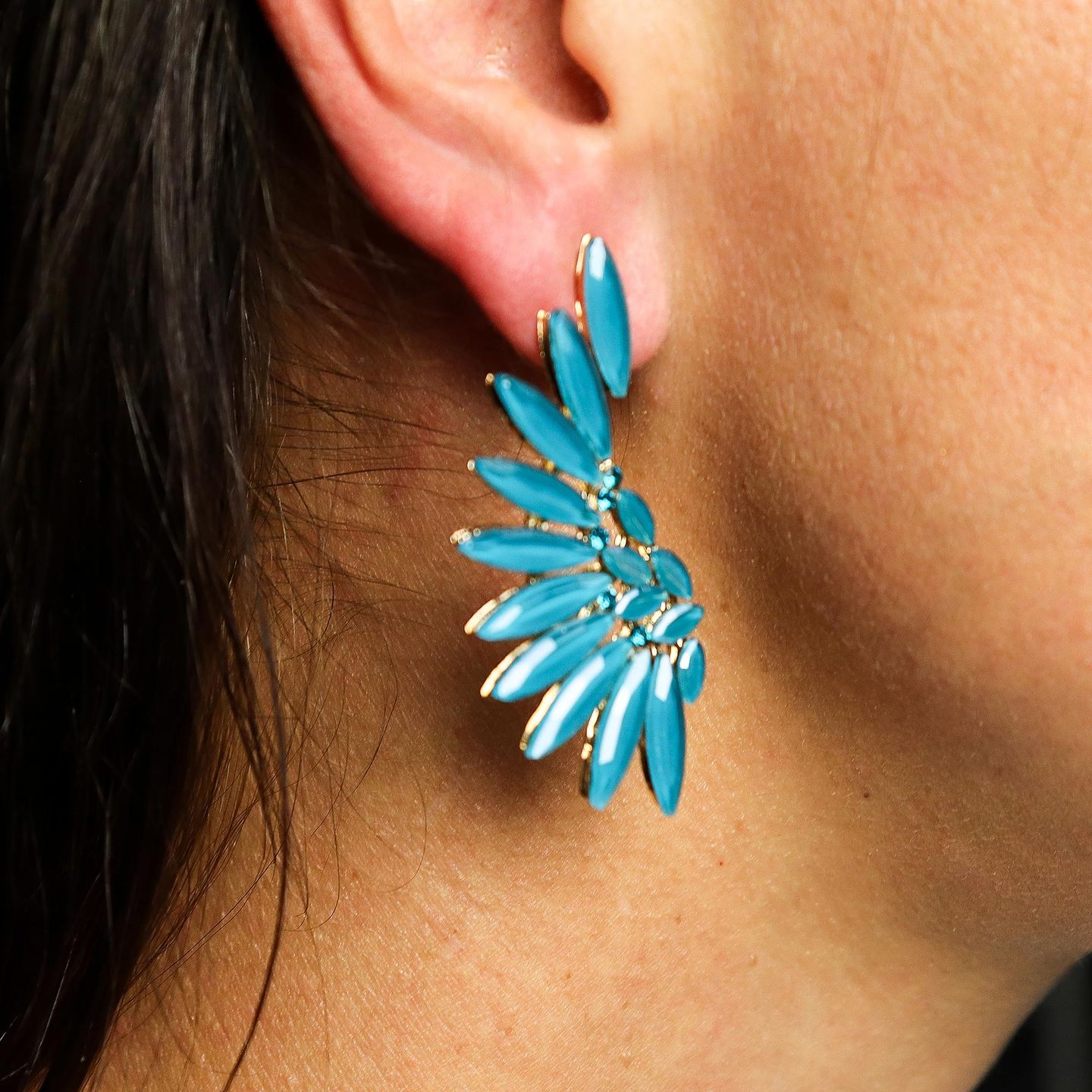Boucles d’Oreilles en Verre – Collection Nymph Aurora