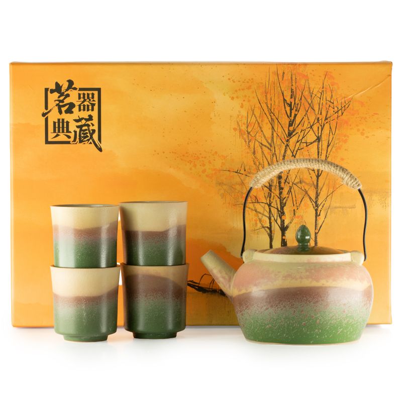 Ensemble de thé de style kyusu japonais - pour le thé vert - quatre tasses
