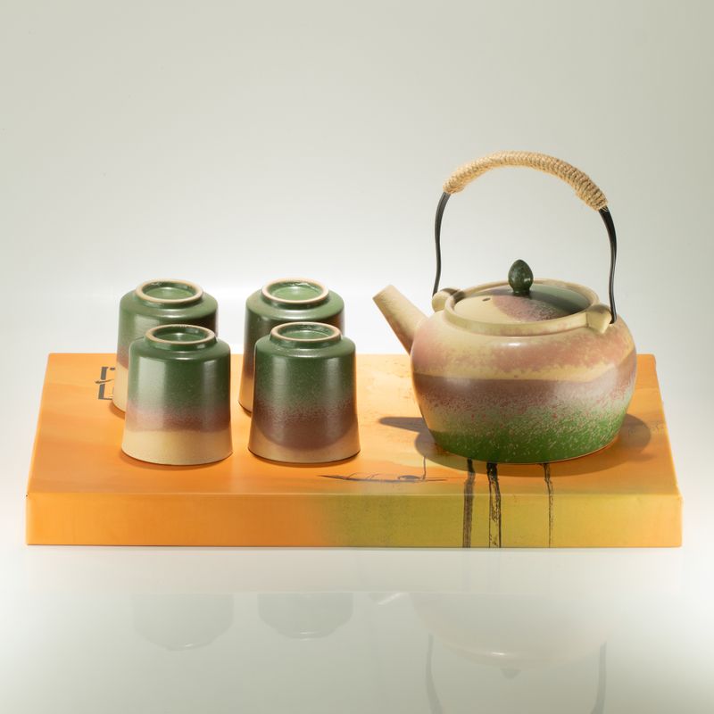 Ensemble de thé de style kyusu japonais - pour le thé vert - quatre tasses