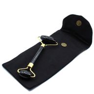 Rouleau facial en pierre précieuse - obsidienne noire avec pochette