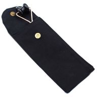 Rouleau pour la ligne de la mâchoire en pierre gemme - Obsidienne noire avec pochette