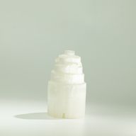 Lampe colonne en sélénite naturelle - 15 cm
