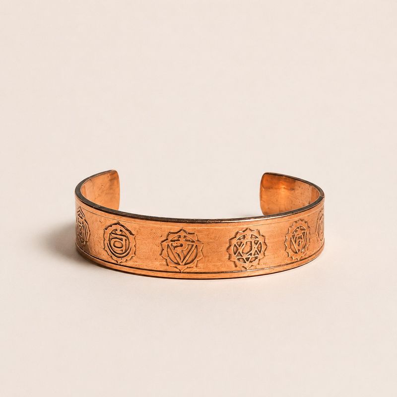 Bracelets en cuivre massif avec gravures d'affirmations (assortis)