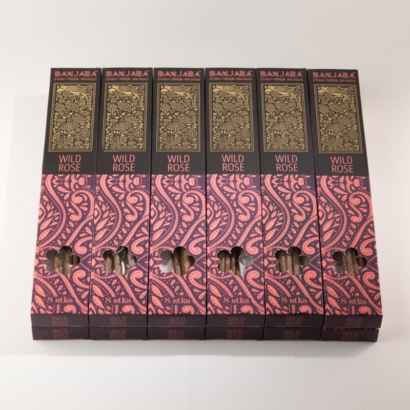 Bâtonnet de fumage Banjara extra-long - Rose sauvage