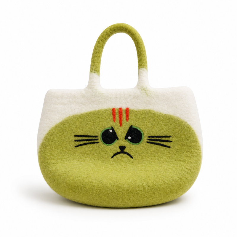 Grand sac feutré Grumpy Cat