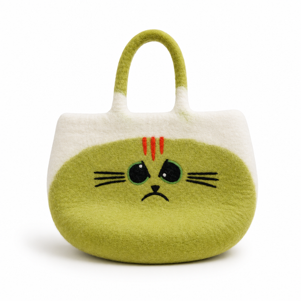 Grand sac feutré Grumpy Cat