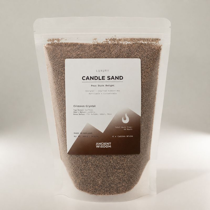 Sable parfumé pour bougies - Brun moka - Cristal carmin - 300 g