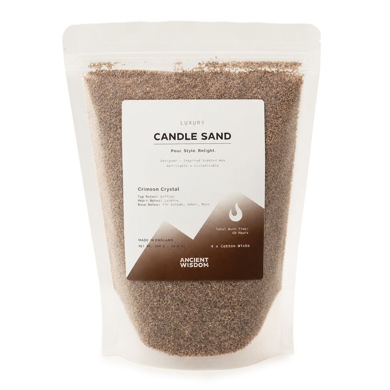 Sable parfumé pour bougies - Brun moka - Cristal carmin - 300 g