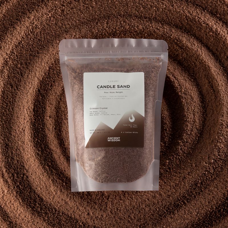 Sable parfumé pour bougies - Brun moka - Cristal carmin - 300 g