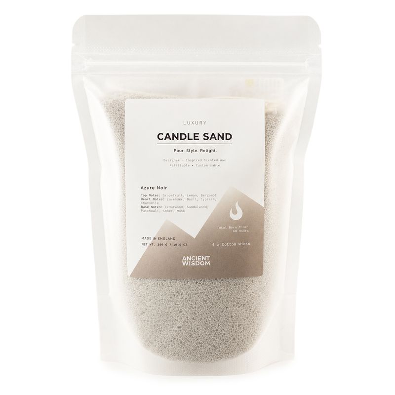 Bougie parfumée Sable - Gris chaud - Azur Noir - 300 g