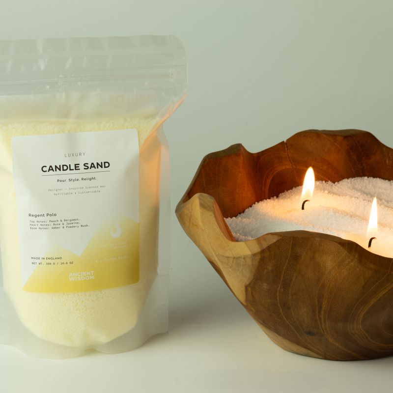 Bougie parfumée Sable - Gris chaud - Azur Noir - 300 g