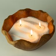 Bougie parfumée couleur sable - taupe orange - cobalt - 300 g