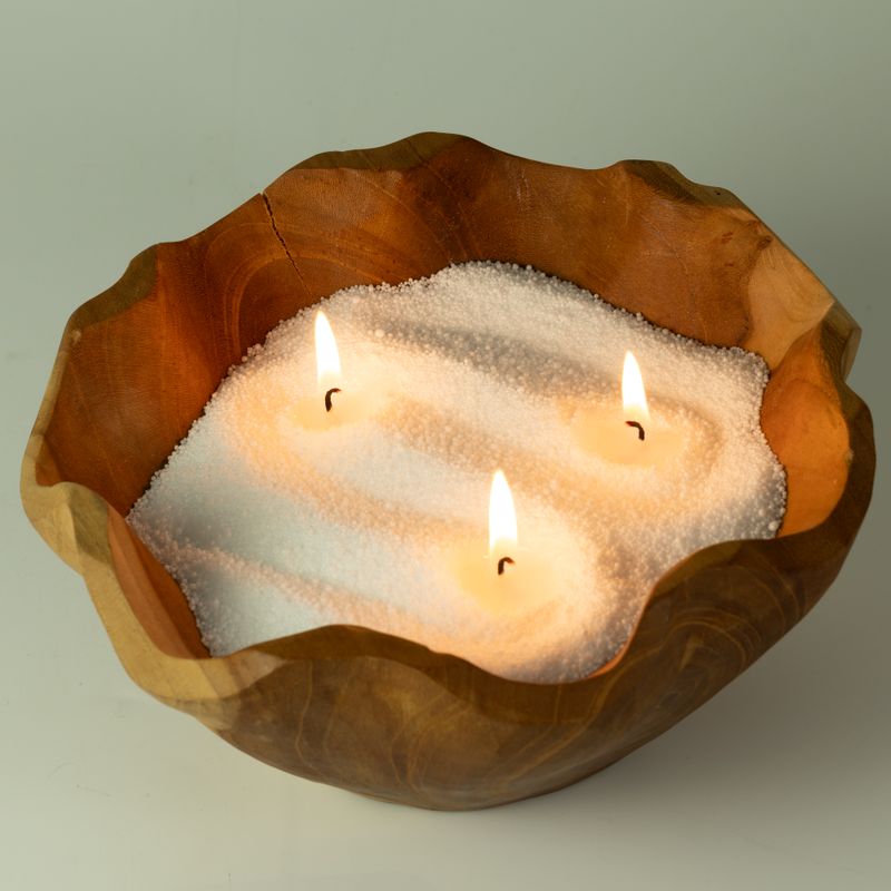 Bougie parfumée couleur sable - taupe orange - cobalt - 300 g