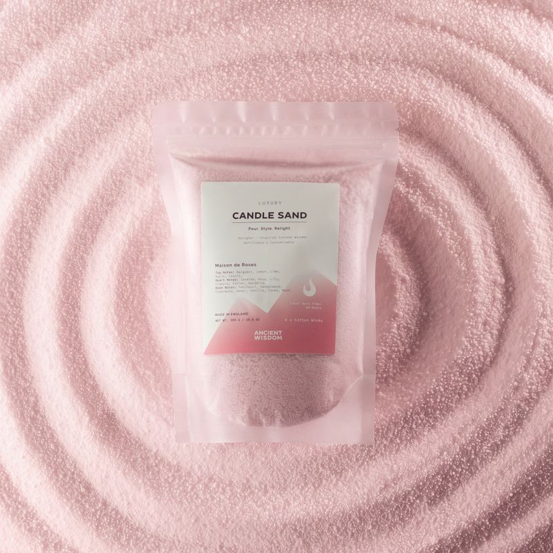Sable parfumé pour bougie - Rose poussiéreux - Maison de Roses - 300g