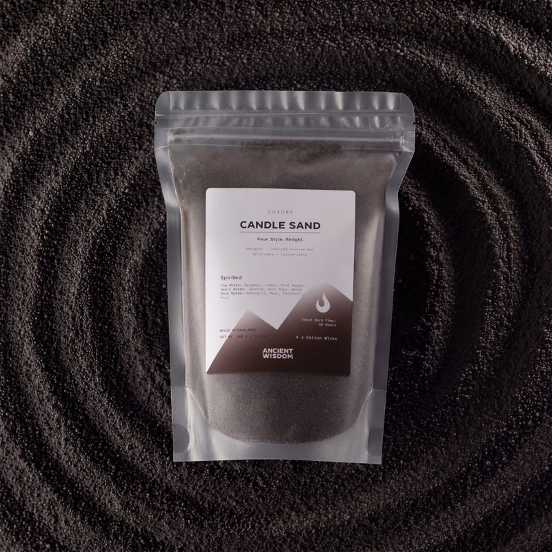 Bougie parfumée Sable - Noir - Spirited - 300 g