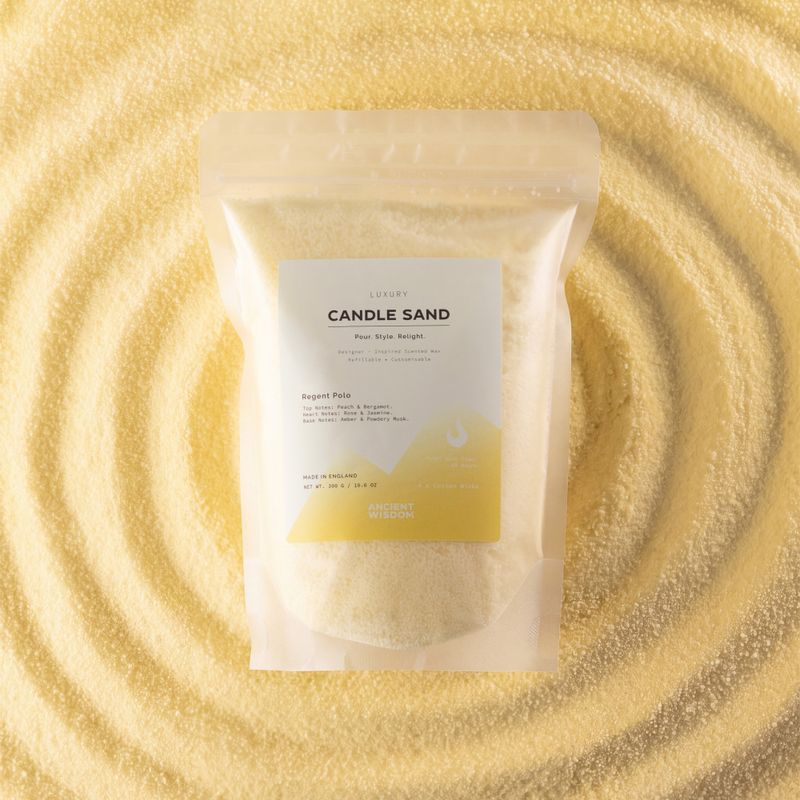 Bougie parfumée Sable - Crème - Regent Polo - 300 g