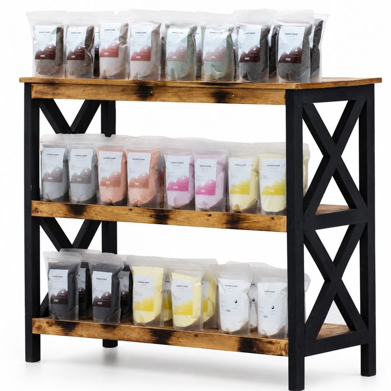 Bougie parfumée Sand - Kit de démarrage comprenant 44 paquets et socle